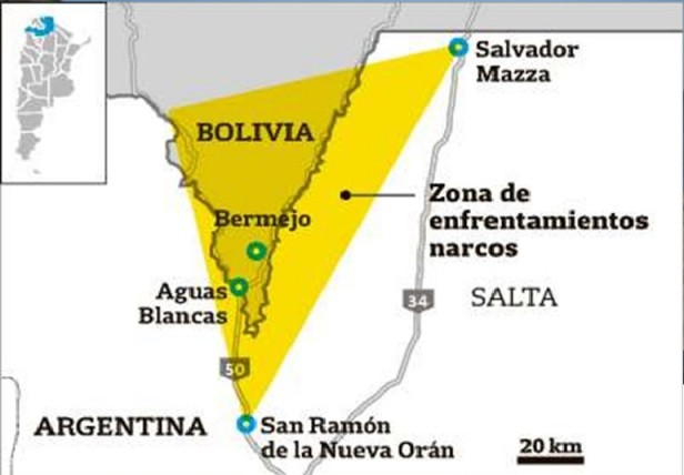 MAPA FRONTERA ARGENTINA BOLIVIA BERMEJO