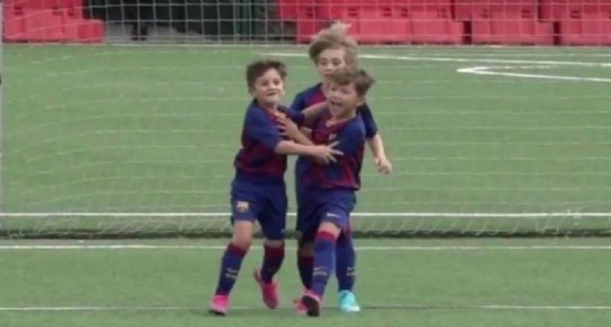 El golazo de Thiago Messi que revolucionó las redes sociales