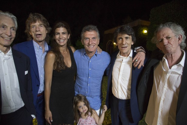 El presidente Argentino recibió a la banda de rock