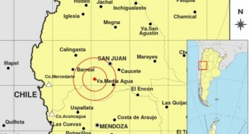 Sismo magnitud de 3,5° se sintió en San Juan