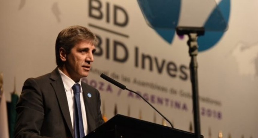 Luis Caputo fue elegido presidente de la Asamblea del BID 2019