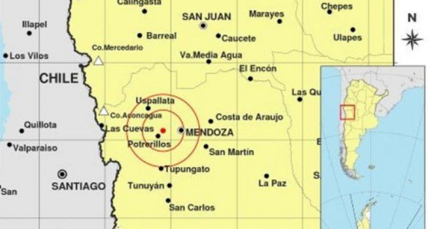 Tres fuertes sismos que sacudieron Mendoza este miércoles