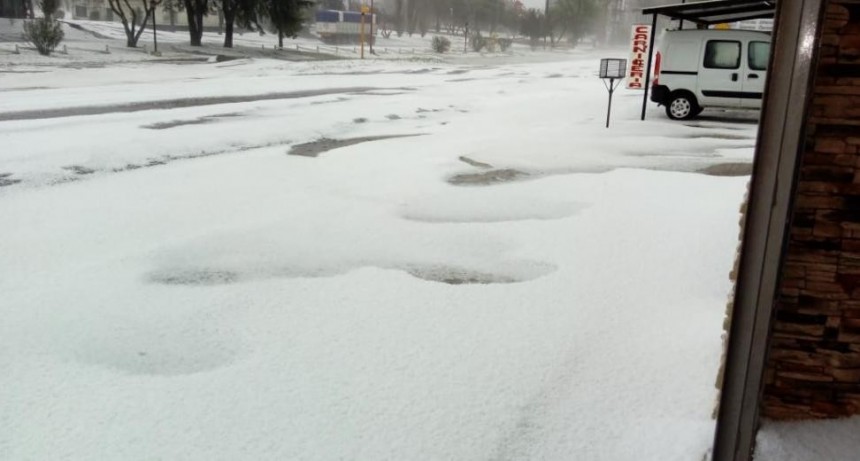 Temporal de granizo en Alcira Gigena, Córdoba