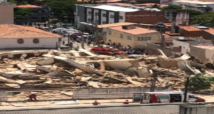 Derrumbe en un edificio residencial en Brasil