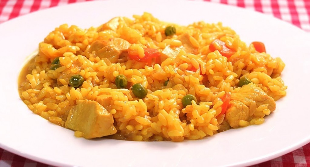 Arroz amarillo guisado