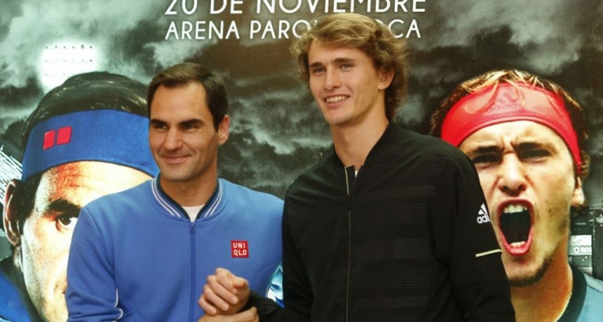 Roger Federer juega ante Alexander Zverev en Buenos Aires