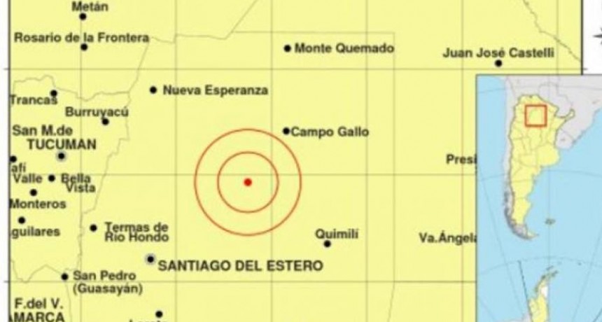El noreste de Santiago del Estero fue sacudido por un temblor de 6.1
